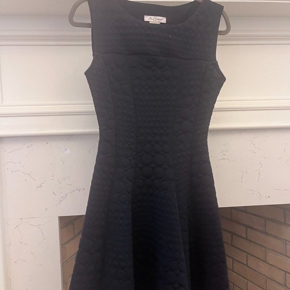 Vintage Jus D'Orange Paris Midi A-Line Work Dress in Navy - Picture 3 of 4